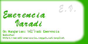 emerencia varadi business card